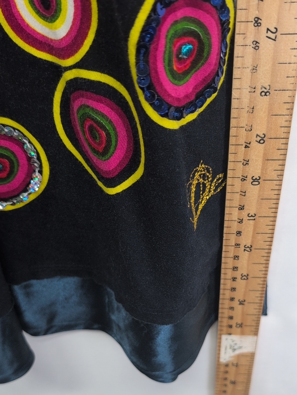 Desigual Black Multicolor Sunburst Fit-and-Flare Mini Dress - Picture 5 of 7